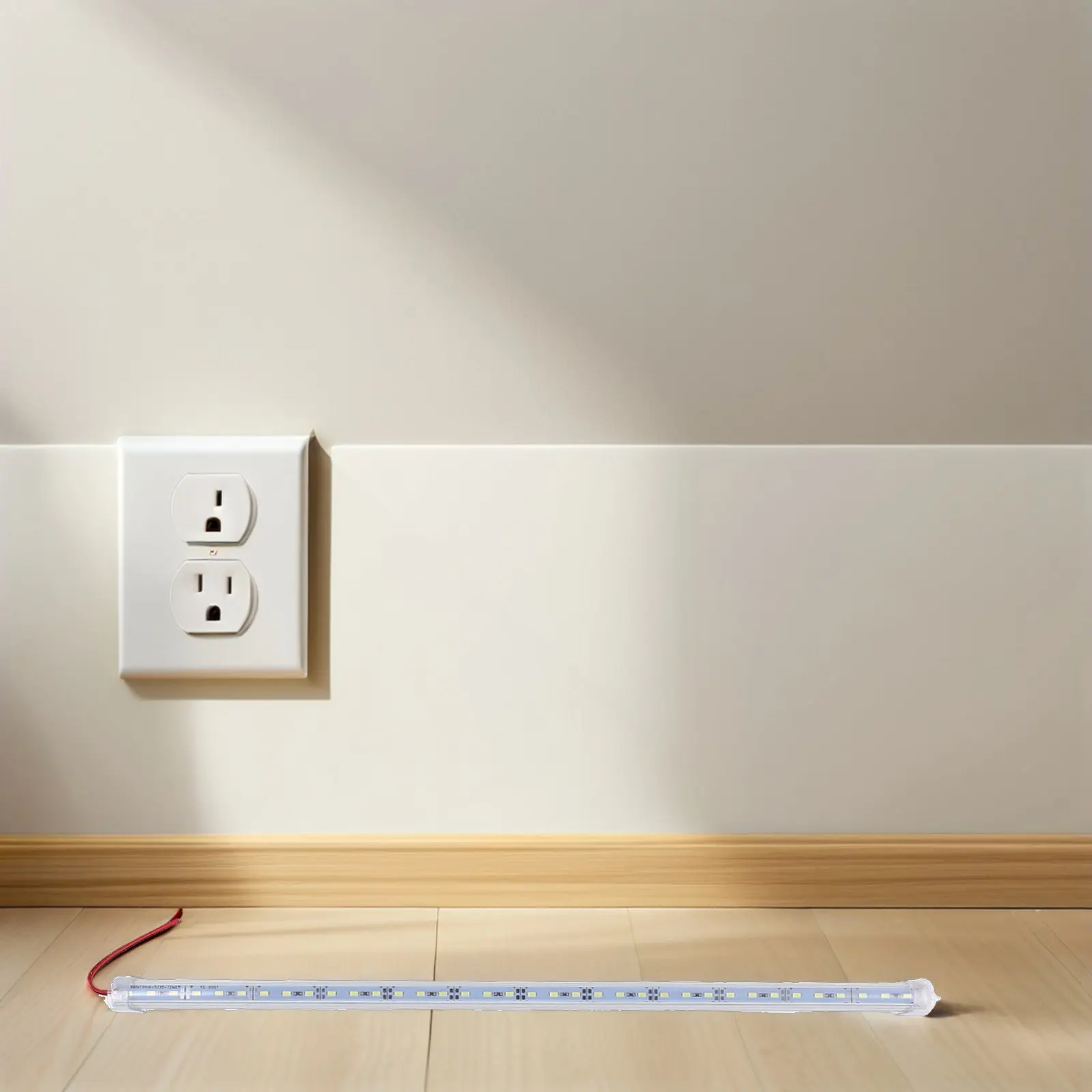 DC 12V Rigid LED Strip Light Bar 50cm Aluminum White Lighting 2 Pack for Cabinet Display Decoration