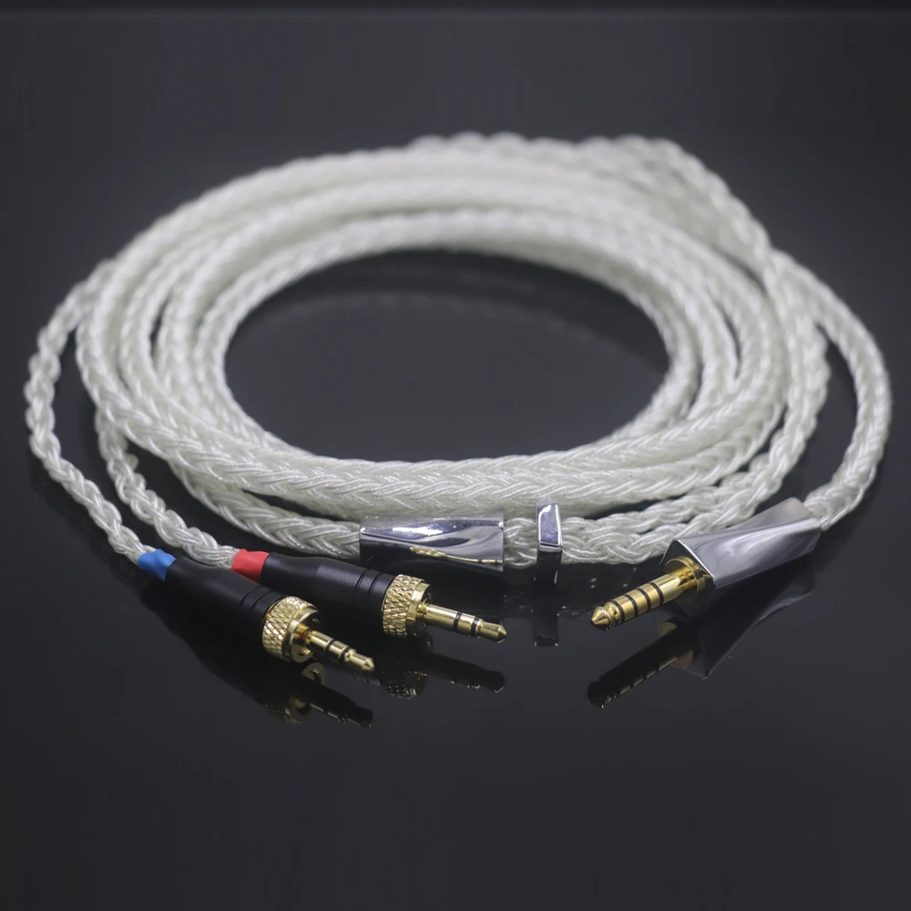 16 Core Pure Silver Earphone Cable For Sony MDR-Z1R MDR-Z7 MDR-Z7M2 With Screw To Fix Headphone