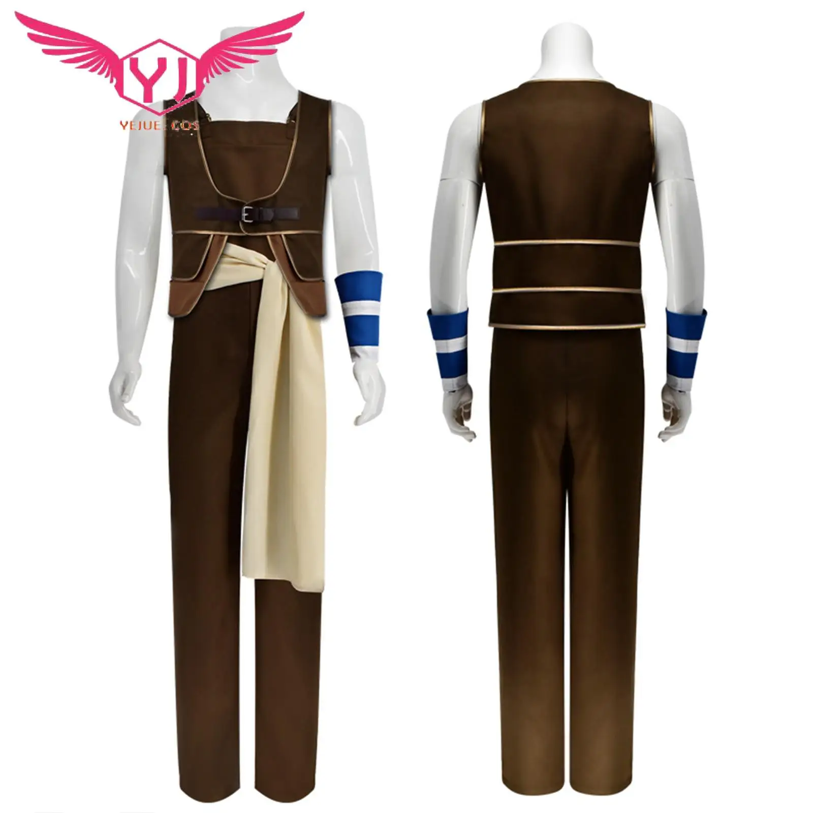 Film Usopp Cosplay Kostuum Jumpsuit Vest Outfits Met Hoofddeksels Prop Hallowen Carnaval Party Roleplay Vermomming Kleding