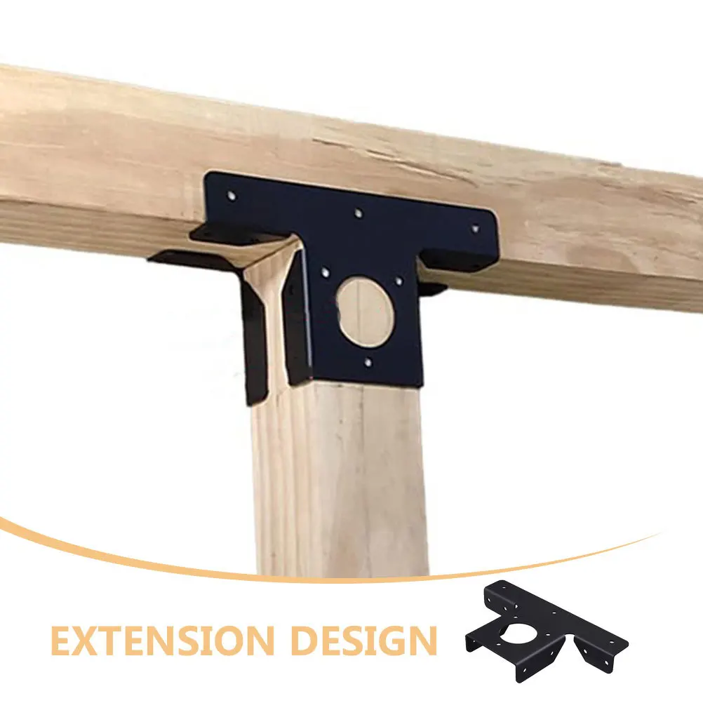 

2Pcs Reliable Pergola Canopy Bracket T-Extension Design Stable Roof Support Outdoor Use Pergola Canopy Bracket
