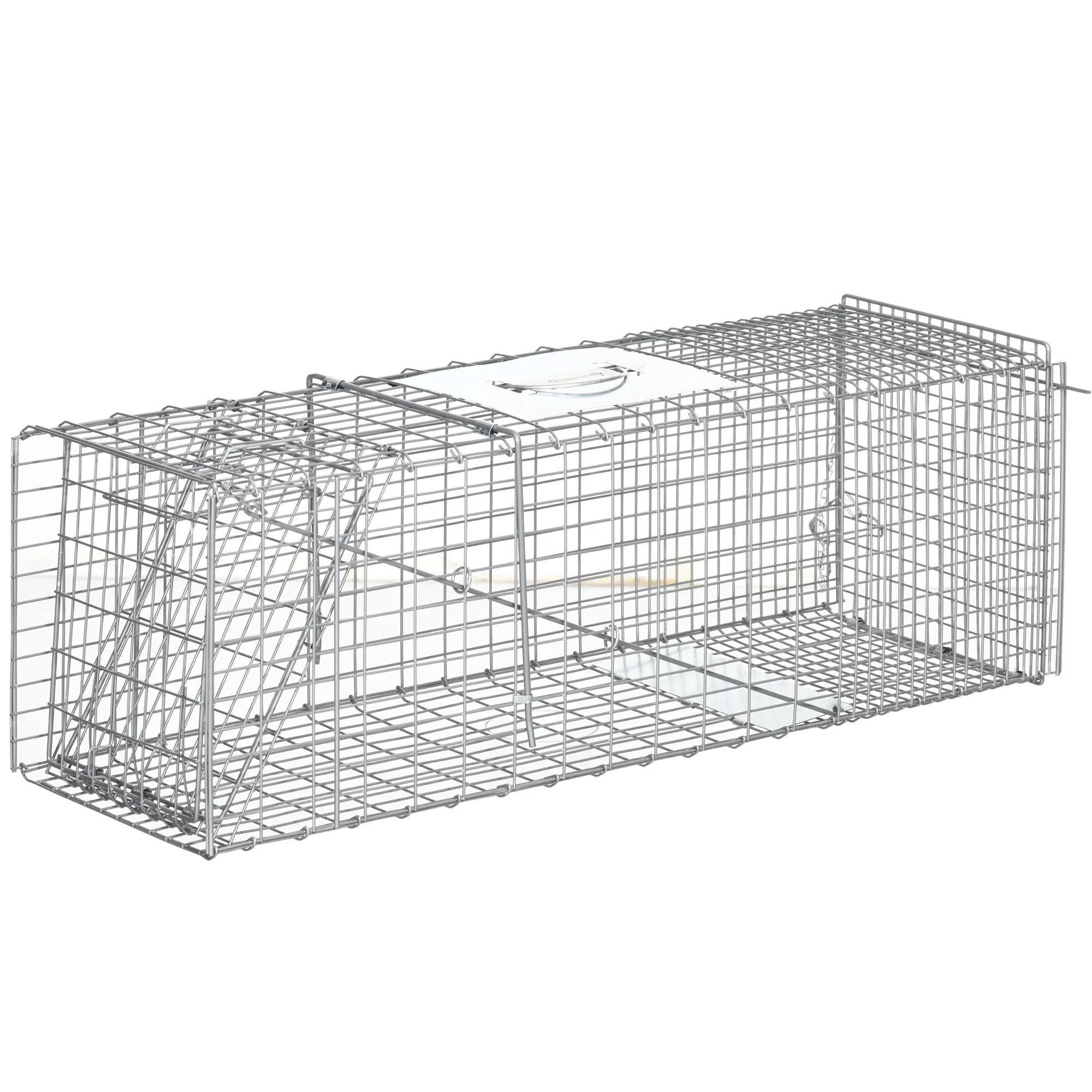 Outsunny Live Animal Trap Rattenval met 2 Deuren en Stalen Frame voor Binnen- en Buitengebruik