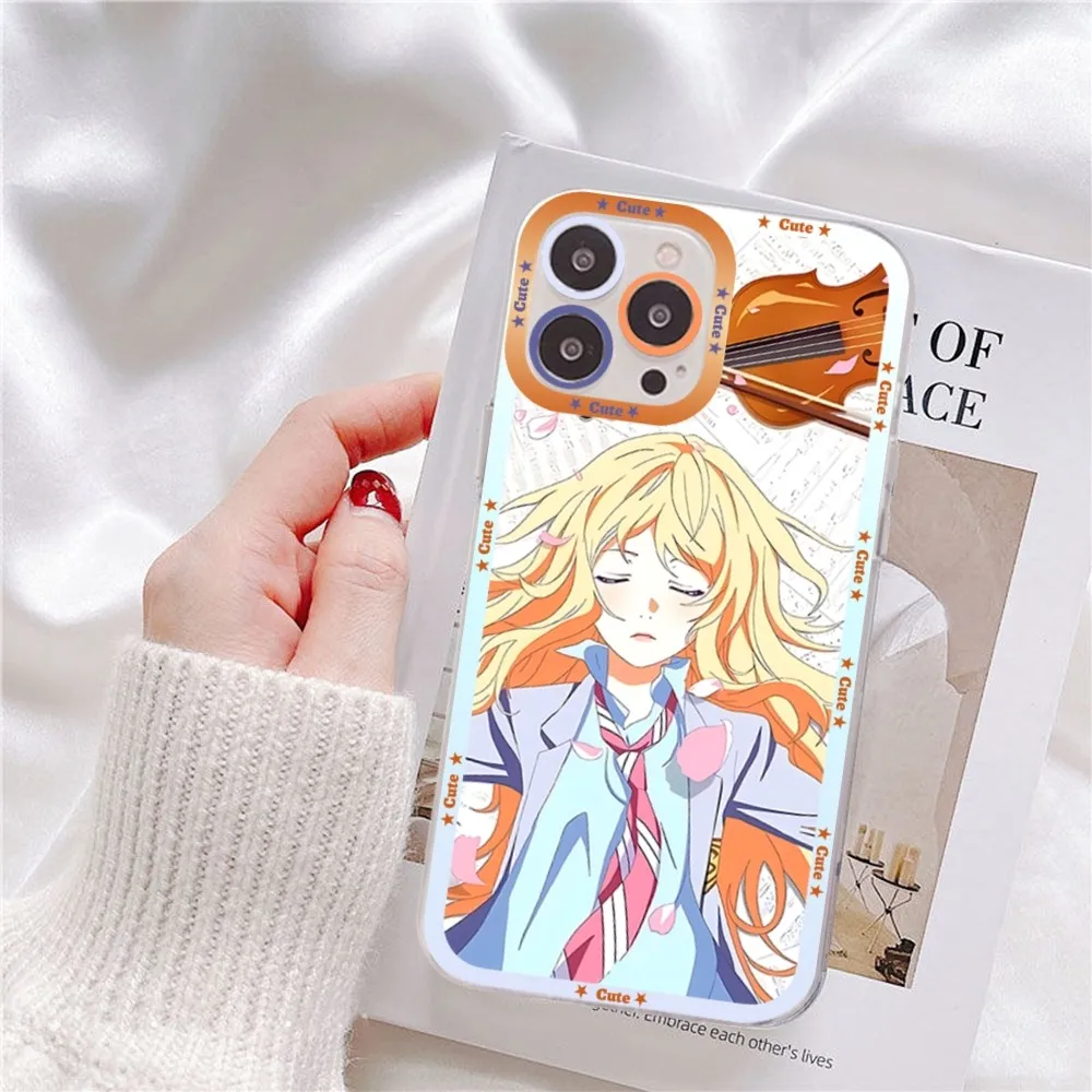 Your Lie in April Phone Case For iPhone 15 14 13 12 11 Pro Max XS X XR Mini Protective Cover