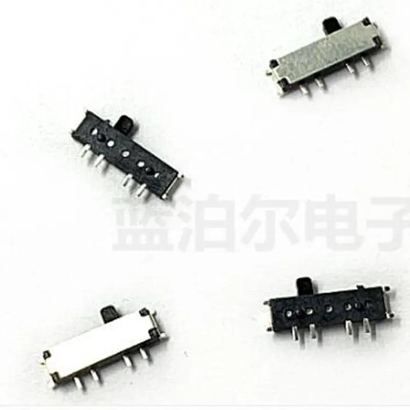 100pcs MSK-13C01 Miniature Slide Switch 8 Pin 1P3T SP3T ON-ON-ON Right Angle SMT / SMD PCB 1.50mm Height
