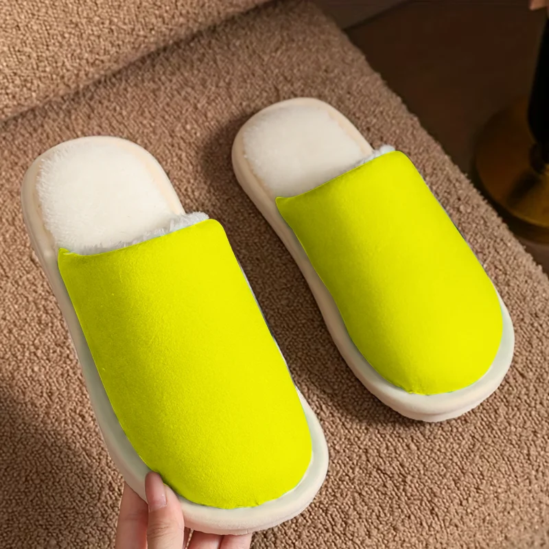 Women'S Shoes Yellow - شباشب فاخرة صفراء اللون من الفرو