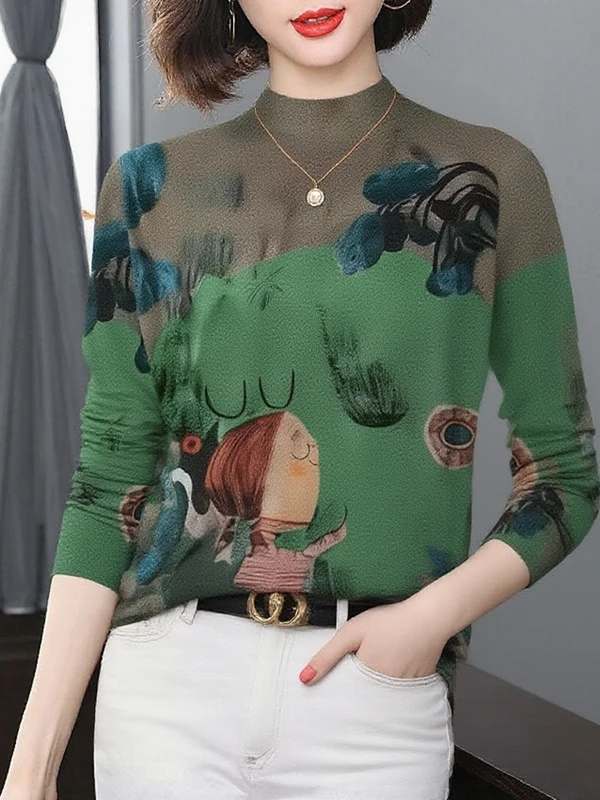 

Новая женская термофутболка больших размеров с длинным рукавом, на флисовой подкладке, с принтом, модная, теплая, в стиле «Мамочка», из полиэфирного волокна, 2026 год