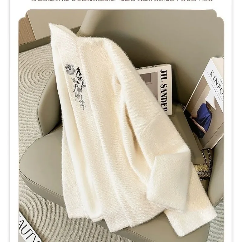 독일산 벨벳 가을 겨울 자수 개량 한복 숄 한 요소 탑 큰 사이즈