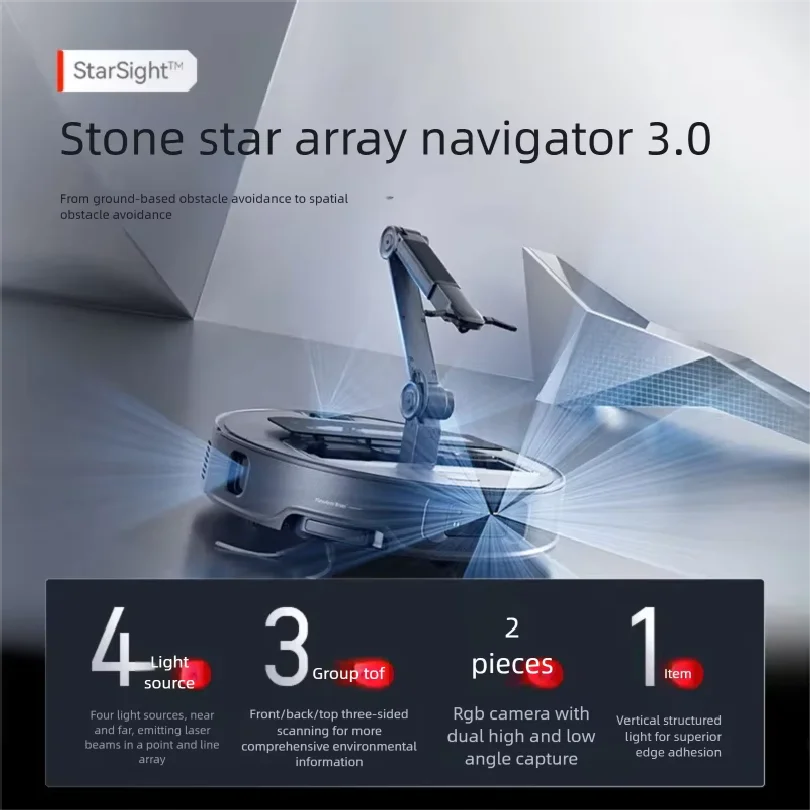 Roborock G30 Space Vacuum Cleaner Efficient Dust Removal Collaborative Arm Global Sweeping Applicable for Home Cleaning
