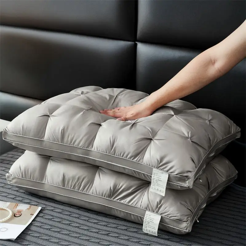 Cotton Pillow Core 3D European White Cotton Bedroom Sleep Hotel Lumbar Twisted flower Pillow for Sleeping