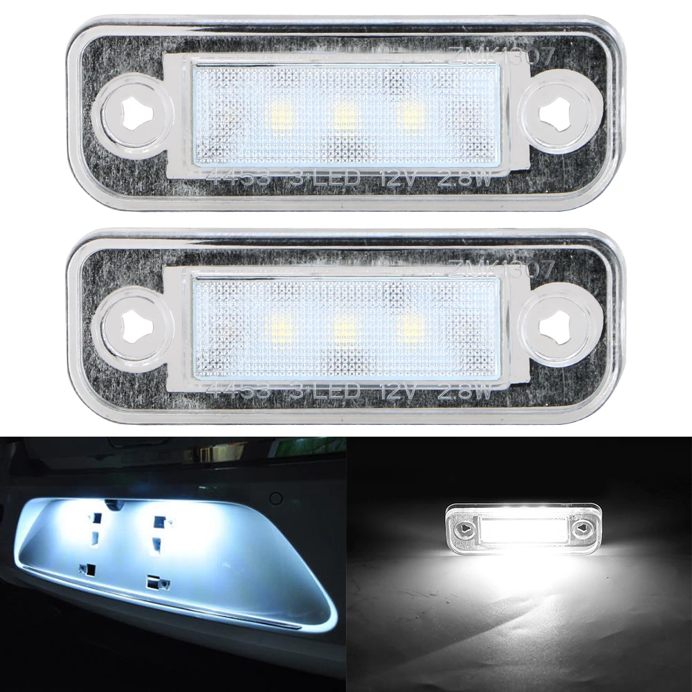 1 Pair Car Licence Plate Light Signal Lamp 12V 2.8W 3528SMD Car LED Light Accessories For Mercedes-Benz W203 W211 C219 R171 CLS