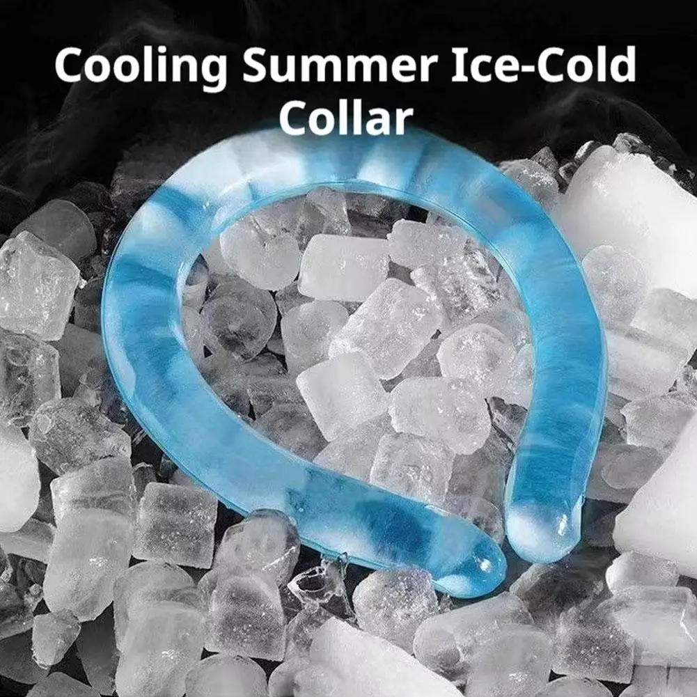 Cooling Neck Ring Ice Collar Summer Cooling Band Women Outdoor Heat Relief Neck Cooler Portable Reusable Cold Therapy Accessory