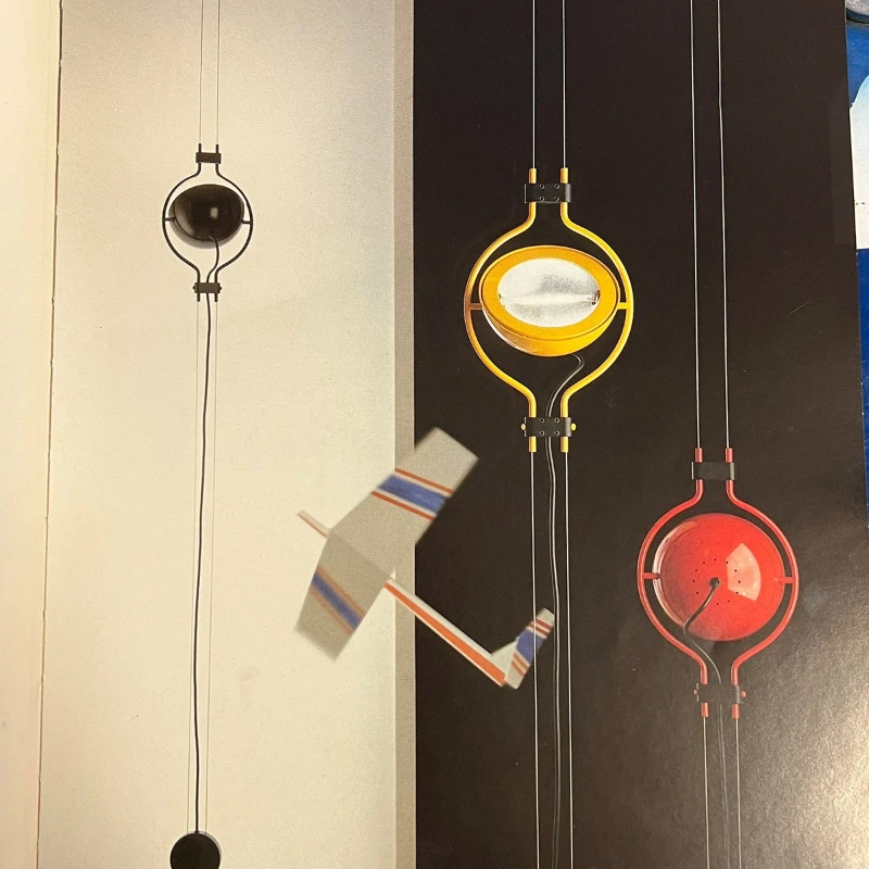 

Italian minimalist creative design chandelier, industrial style Bauhaus color chandelier, restaurant living room, hotel