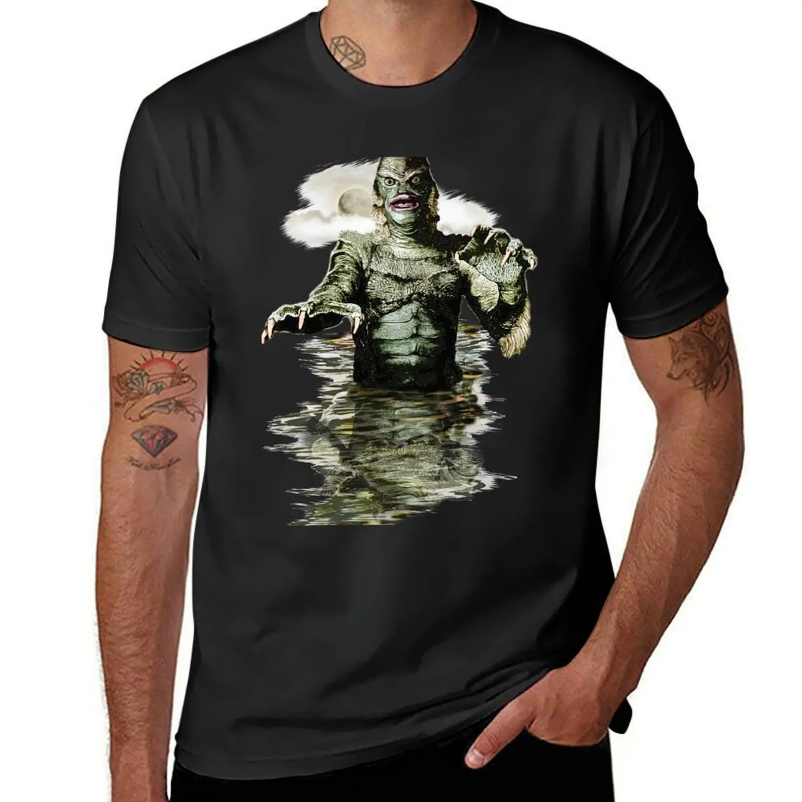 Gill Man - Creature From The Black Lagoon T-Shirt boys animal print Aesthetic clothing plain men workout shirt