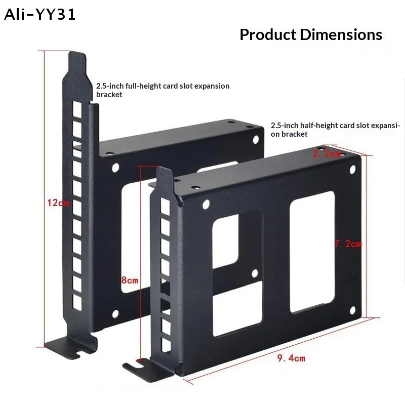 Desktop Computer Case SSD HDD Universal Hard Drive Bay PCI Card Slot Expansion Rack Suitable For 2.5-inch/3.5-inch Hard Drives