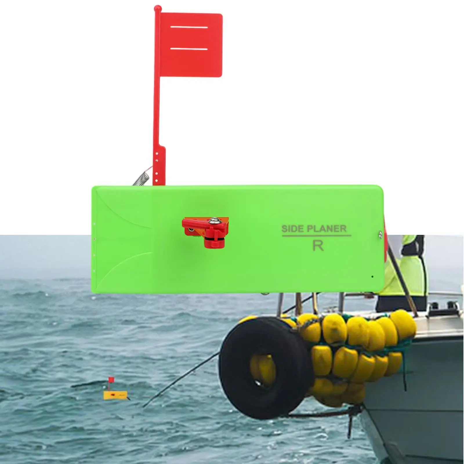 

Boat Fishing Side Planer Board with Quick Release Angling Clip for Trolling Marine Fishing Accessories