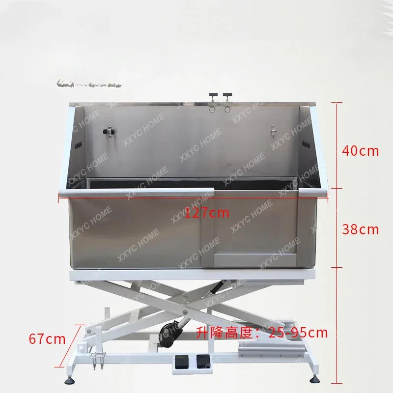 

Pet Electric Lifting Beauty Dog Sink Bathtub Bath Pool Stainless Steel Dog Bathtub