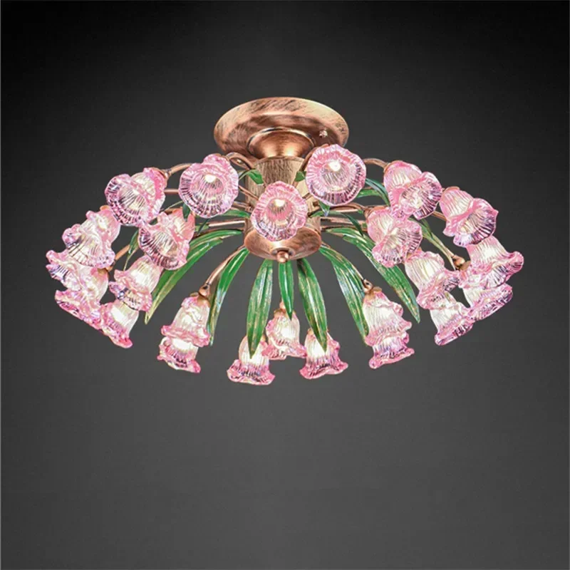 

GISELLE American Pastoral Ceiling Light French LED Creativity Flower Living Room Dining Room Bedroom Home Decoration Lamp
