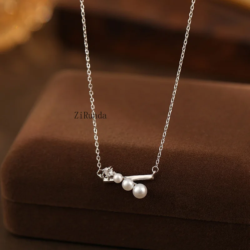 التوازن شعاع الصليب قلادة مزاجه تقليد اللؤلؤ حساسة سلسلة الترقوة ركاب تنوعا