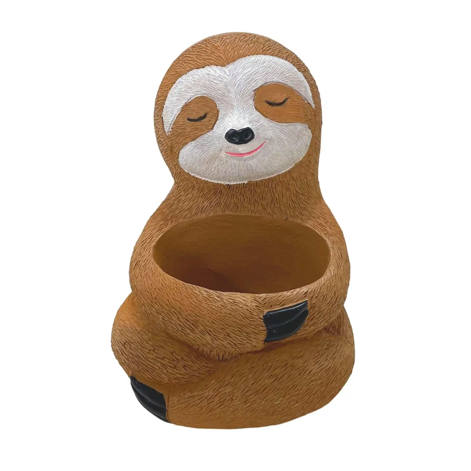 Sloth Shape Planter Pot Decoration Pot Tree Resin Decorations Crafts Gifts Cute Flowerpot for TV Cabinet Garden Holiday Gift