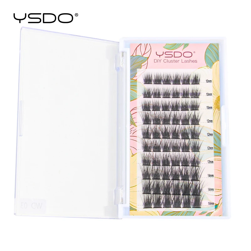 YSDO pestañas individuales 60/100 mechones Maquiagem pestañas Rusia volumen pestañas naturales pestañas postizas 3D visón falso Cils herramienta de maquillaje