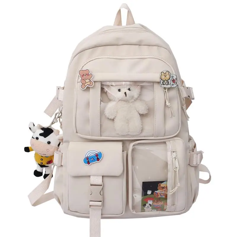 Japanese High School Girls Backpack Female Schoolbag Harajuku Cartoon Backpack Junior High School Student Backpacks