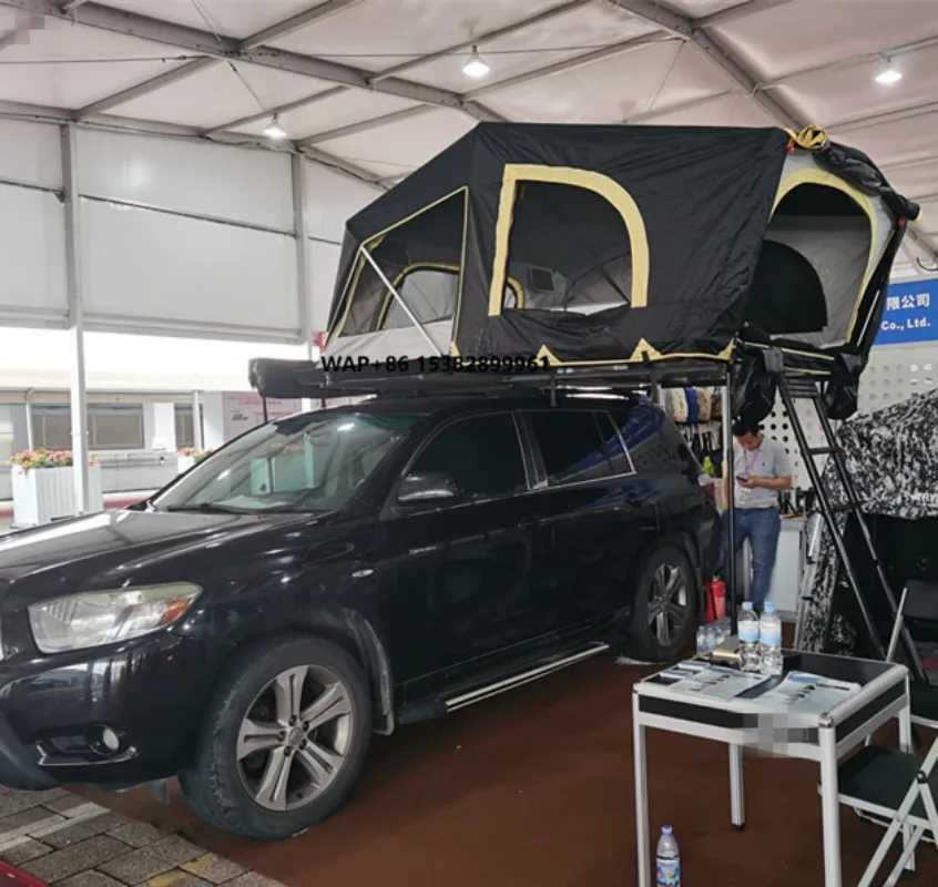 Super Big Capacity 4 Person Overland 250cm Four-season Aluminum Alloy Oxford Cloth Roof Top Tent Double Layer 3000mm Waterproof