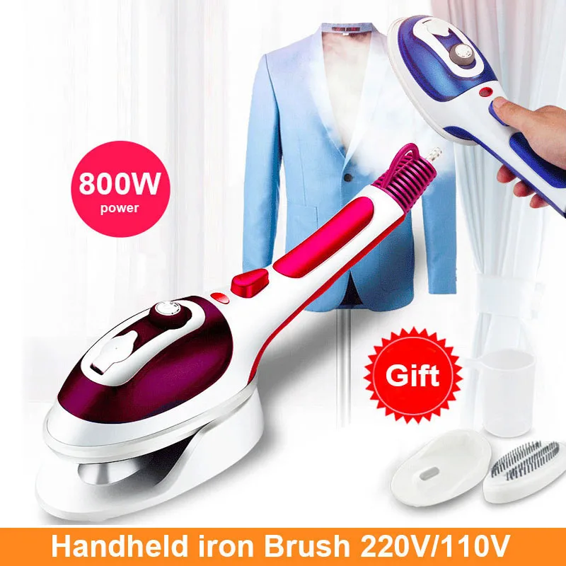 Steam Iron Portable Handheld Garment Steamer Mini Clothes Steamer Foldable Mite Removal Electric Ironing Machine for Home Travel