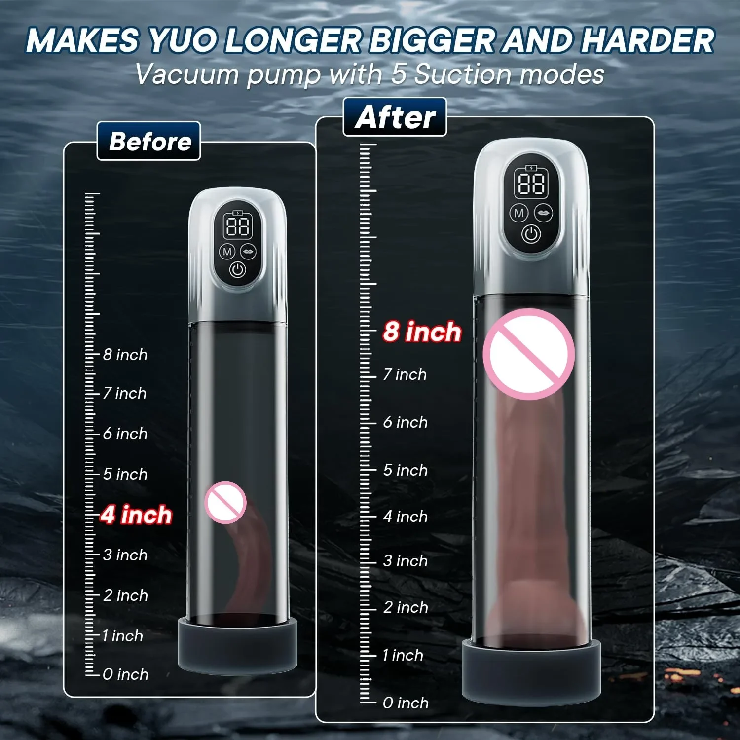 توسيع تمديد مضخة القضيب المدرب جديد LCD الكهربائية القضيب مضخة القضيب مص الذكور الموزه كأس ديك مضخة الجنس لعب للرجال