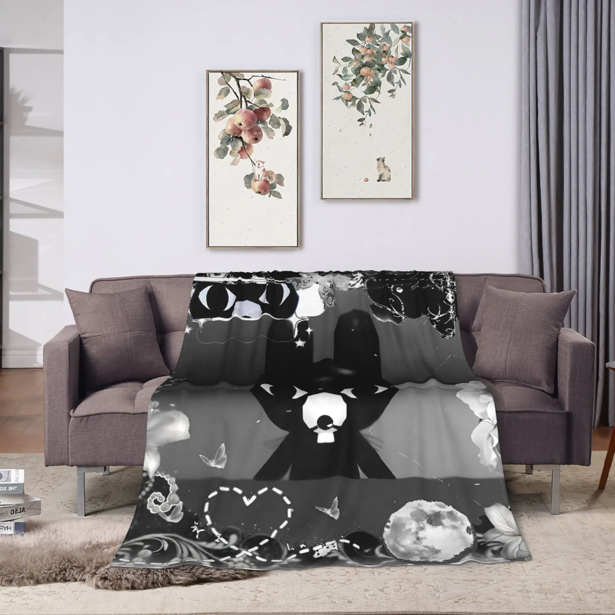 Animal Hospital Black Rabbit Mono Anime Blanket Quality Super Warm  Throw Blanket Winter Travel Couch Bed Comfortable Bedspread