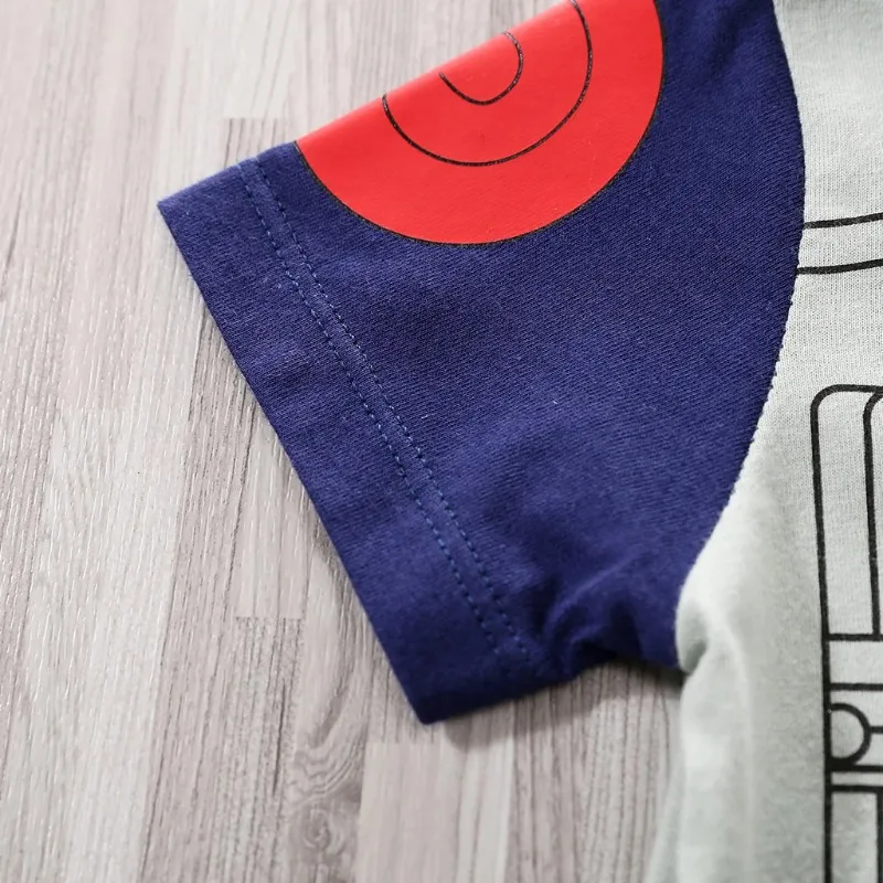 Pakaian Bayi Baru Lahir Pakaian Bayi Laki-laki dan Perempuan Lembut Nyaman Katun Permainan Peran Anime Tampan 0-18 Musim Panas Jumpsuit Bayi Lengan Pendek