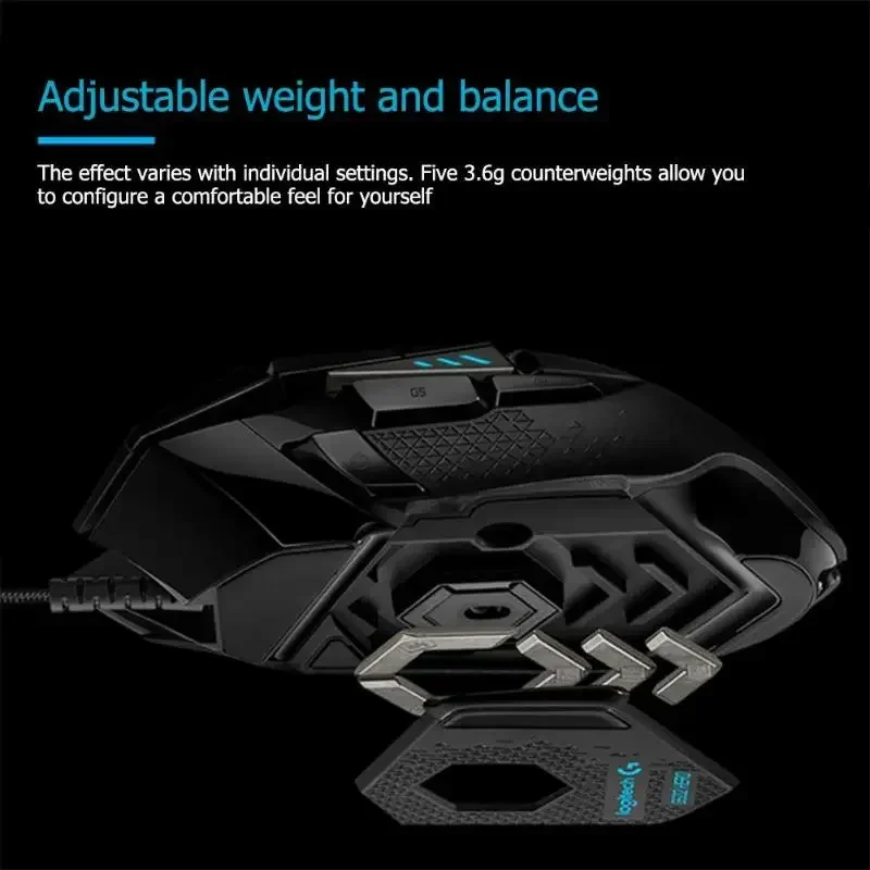 Imagem -05 - Logitech G502 Lightvelocidade Mouse para Jogos sem Fio Sensor Hero 25k Lightsync Rgb Powerplay Carregamento sem Fio E-sports Gamers