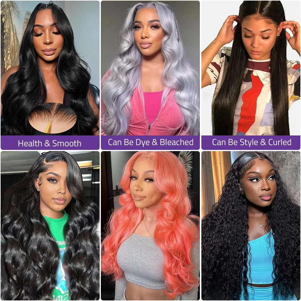 40 بوصة الجسم موجة قبل قطعها خصلات الشعر المستعار الإنسان 13x6 HD الدانتيل الباروكة الأمامية 220 الكثافة للنساء 13x4 الدانتيل الشفاف الباروكات الأمامية #4