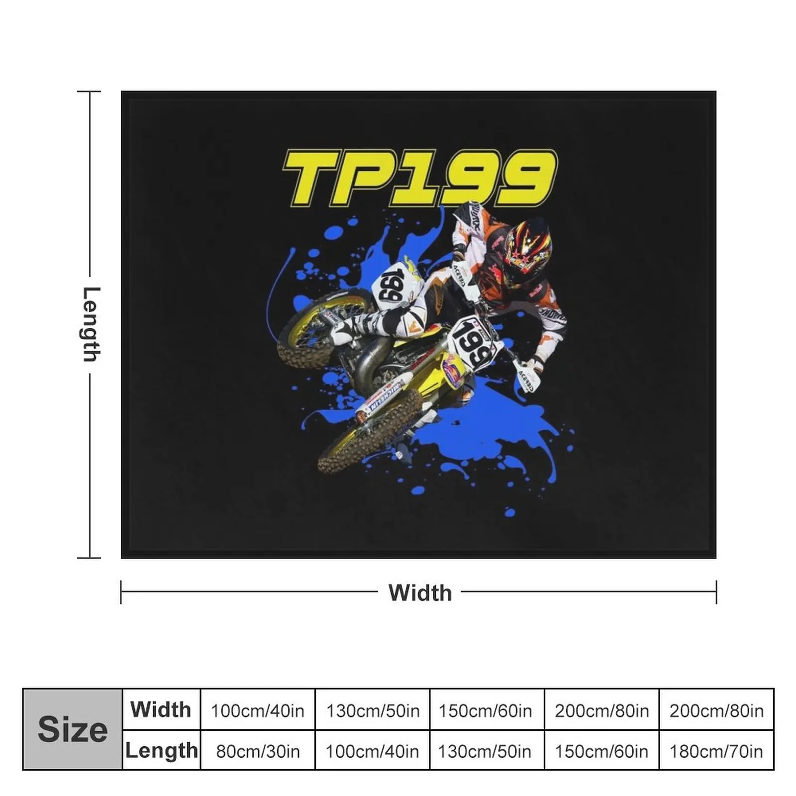 Travis Pastrana 199 Motocross and Supercross Champion #199 Dirt Bike Gift Design Throw Blanket cosplay anime Shaggy Blankets