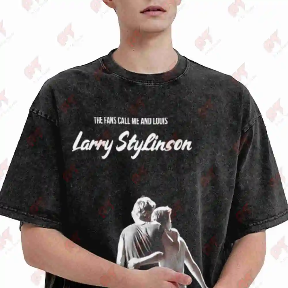 The Fans Call Me And Louis Larry Stylinson Vintage Washed Tee Pure Cotton T-Shirt