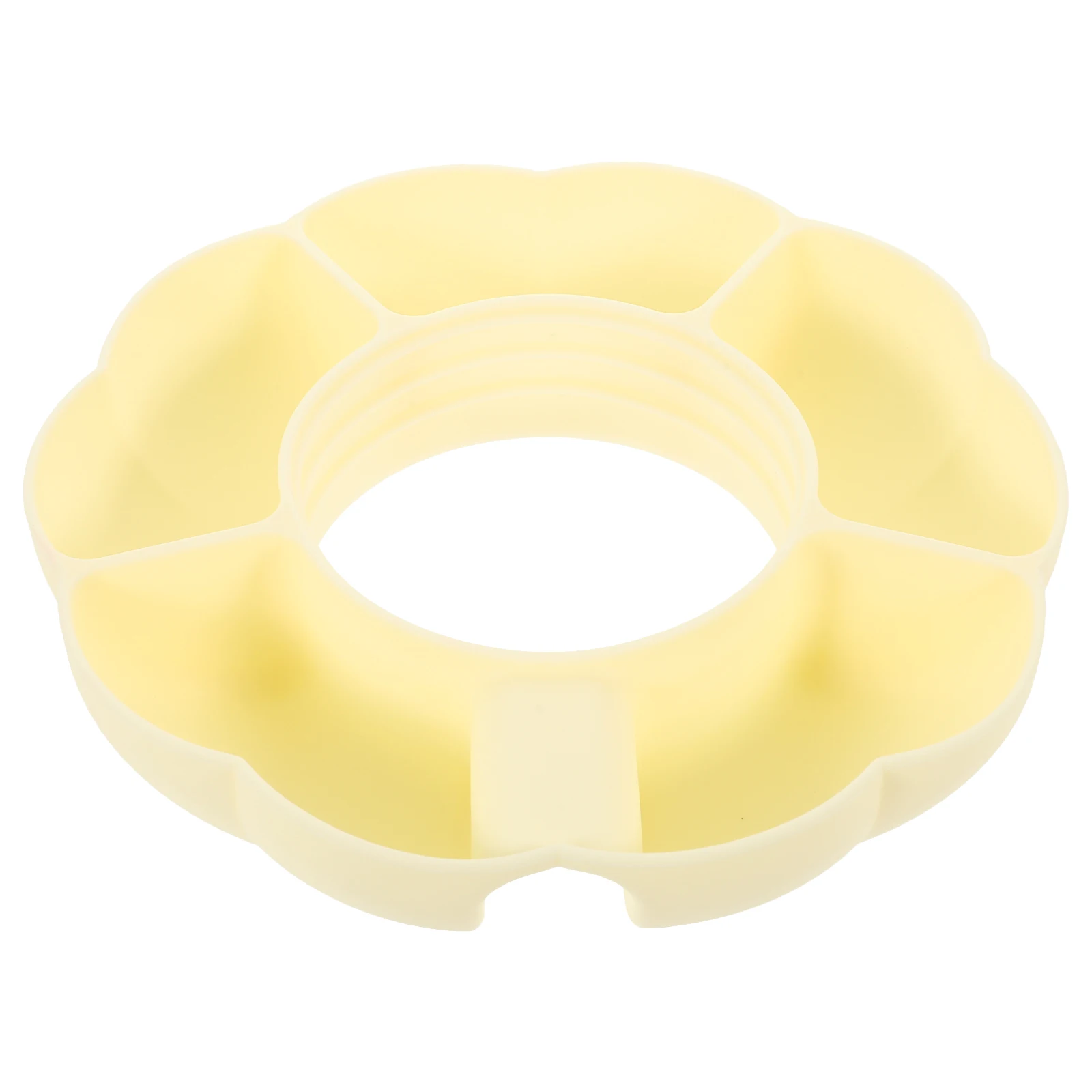 

Silicone Snack Platter Food Storage Plates Yellow Divided Tray Fruit Dish Candy Dessert Party Wedding Birthday Events Dry Fruits