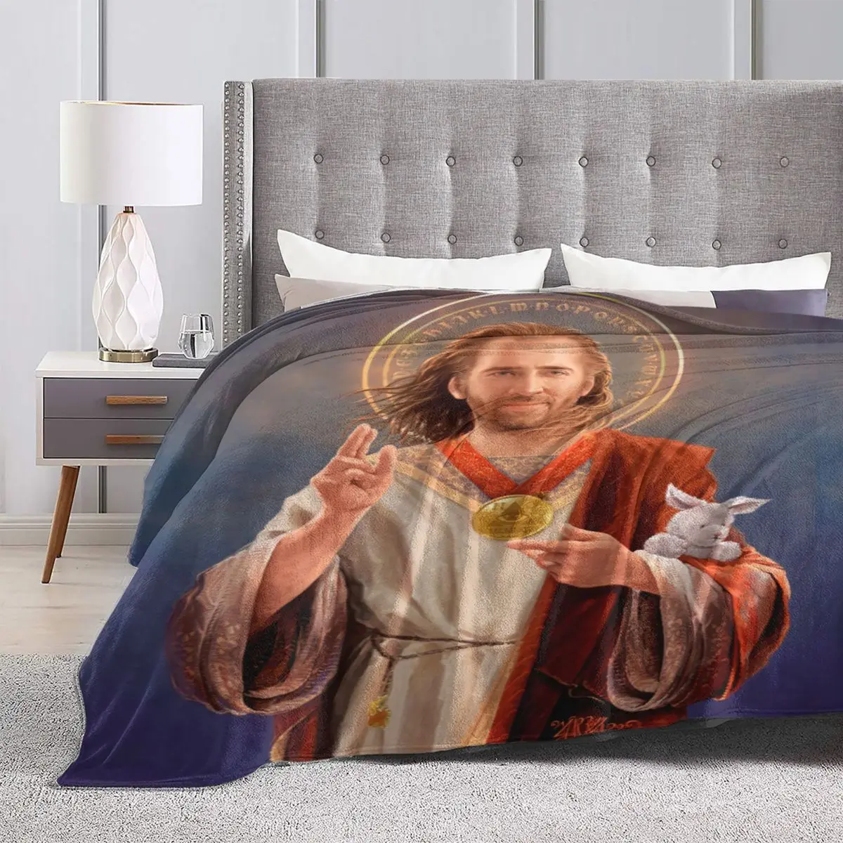 N-نيكولاس أقفاص البطانيات يسوع السفر الفانيلا رمي بطانية سوبر الأريكة الدافئة كرسي مخصص لتقوم بها بنفسك المفرش هدية #4