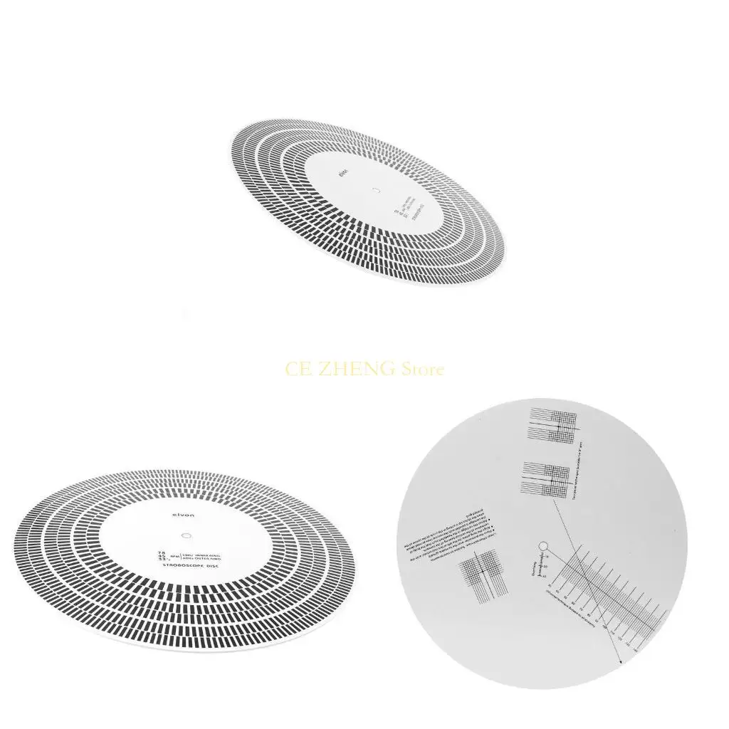 E56B White Turntable Calibration Disc Tachometer for High Quality Sound