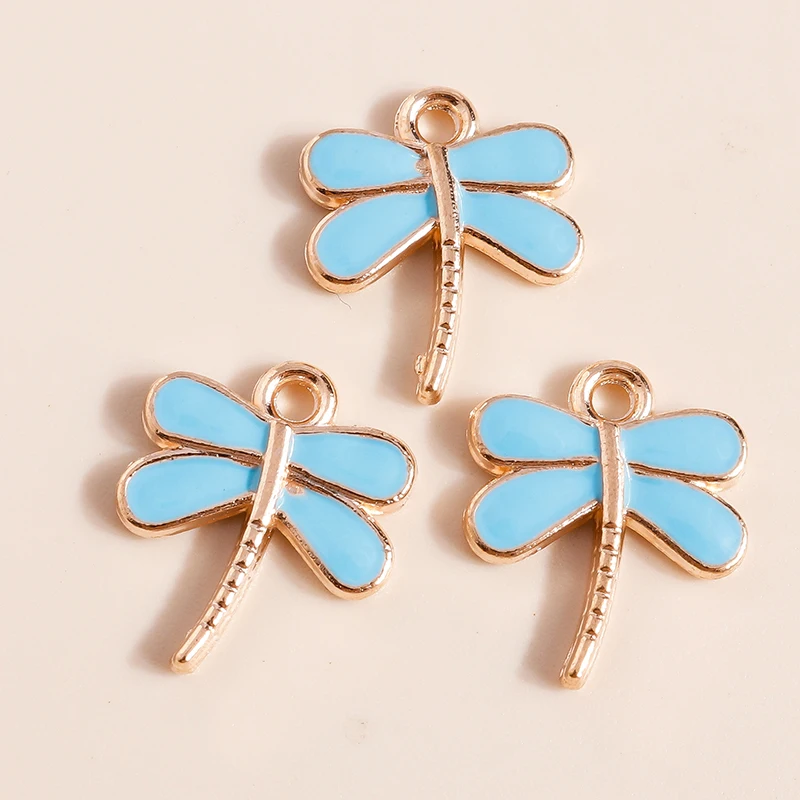 Leslie 10 Stück süße Mini-Insekten-Libellen-Charms für Tropfen-Ohrringe, Halsketten, DIY-Armband, Anhänger, Schmuckherstellung, Zubehör – Detail 14