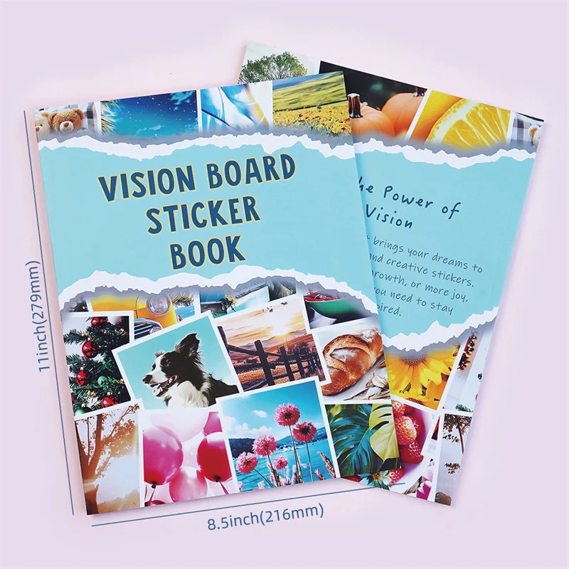 Vision Board Sticker Book Kit DIY Dream Life Inspiration Stickers Outdoor Travel Planning Cutout Scrapbook Goal Setting Supplies