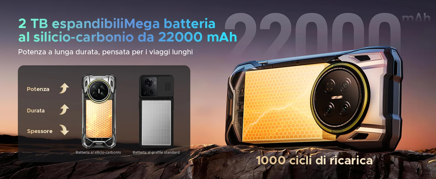 DOOGEE V Max 2 Rugged Phone 22000mAh Dimensity 8300 48GB(16GB+32GB) 512GB 6.78'' Screen Dual Camping Light Android16 Smartphone
