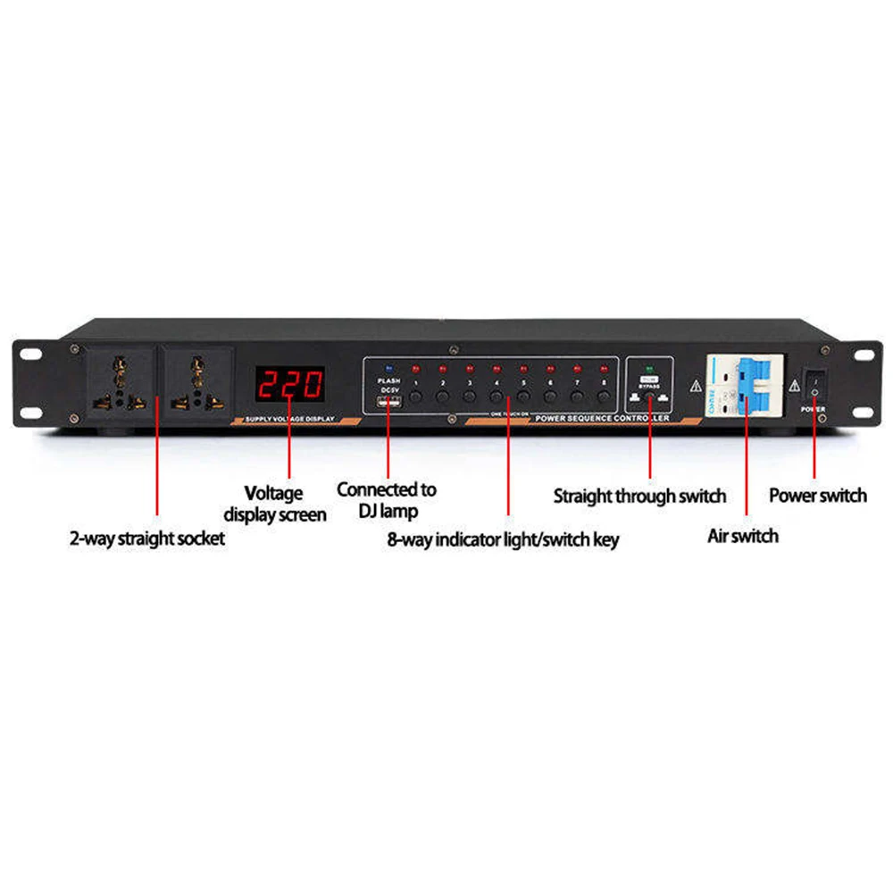 EIF-DR338 Professionele Voedingsregelaar 10 Kanalen Ingenieur Voeding Volgcontroller Met Filter Led Display