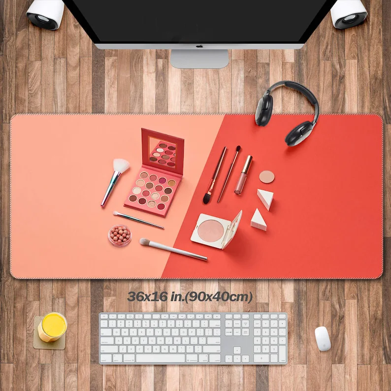 

Cosmetic Mouse Pad, Desk Mat Protector,kawaii Desk Protector, Makeup Mat,deskmat for Keyboard and Toiletries,gift for Girlfriend