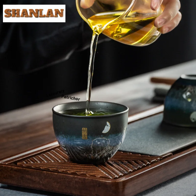 140 فرن تغيير الفخار الخشن فنجان الشاي الرجعية وعاء الشاي فنجان شاي مجموعة الشاي تذوق العطر كوب تشازان ماستر أكواب للشاي الحرفية #6