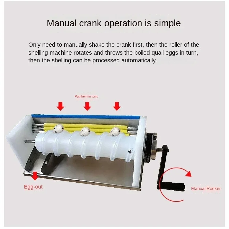 

New Manual Peeling And Shelling Device Quail Egg Peeling And Shelling Machine Portable Household