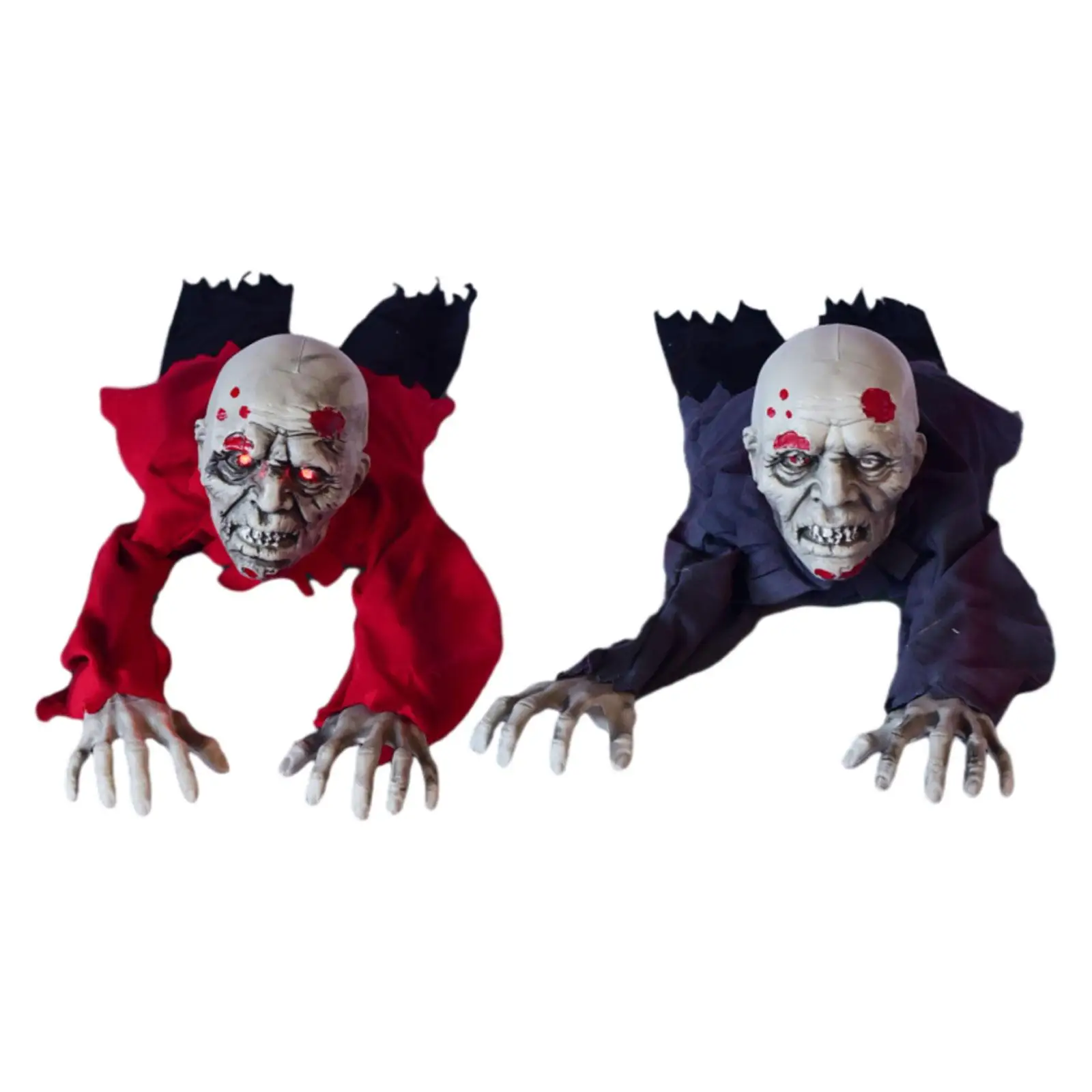 

Halloween Crawling Ghost Prop Decoration Spooky Sounds Sound Activated Length 130cm Shinning Eyes for Carnival Versatile