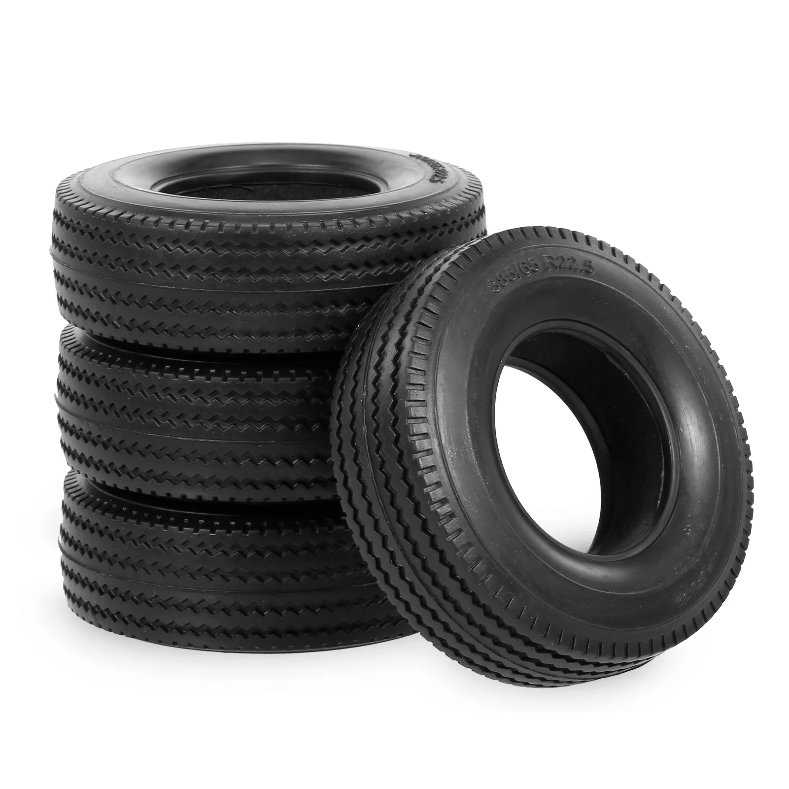 4pcs 25mm Hard Rubber Tires for 1/14 Tamiya RC Semi Tractor Truck Tipper MAN King Hauler ACTROS SCANIA Upgrade Parts