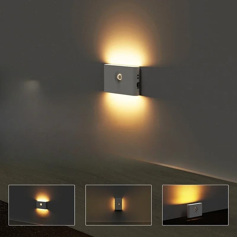 Linkage Intelligent Night Light Human Body Induction Light Bedroom Corridor Stairs Automatic Light Control Magnetic