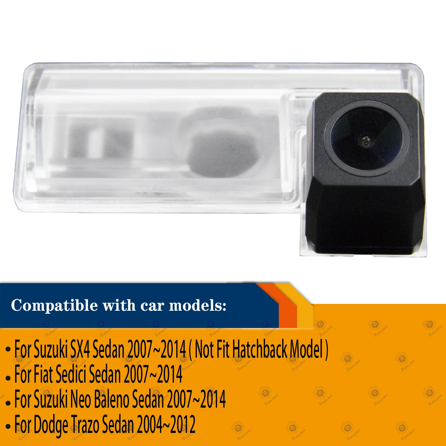 HD 1280*720P Rear View Night Vision Camera for Suzuki SX4 sedan 2008 2011 2012, Parking Waterproof License Plate Light Camera