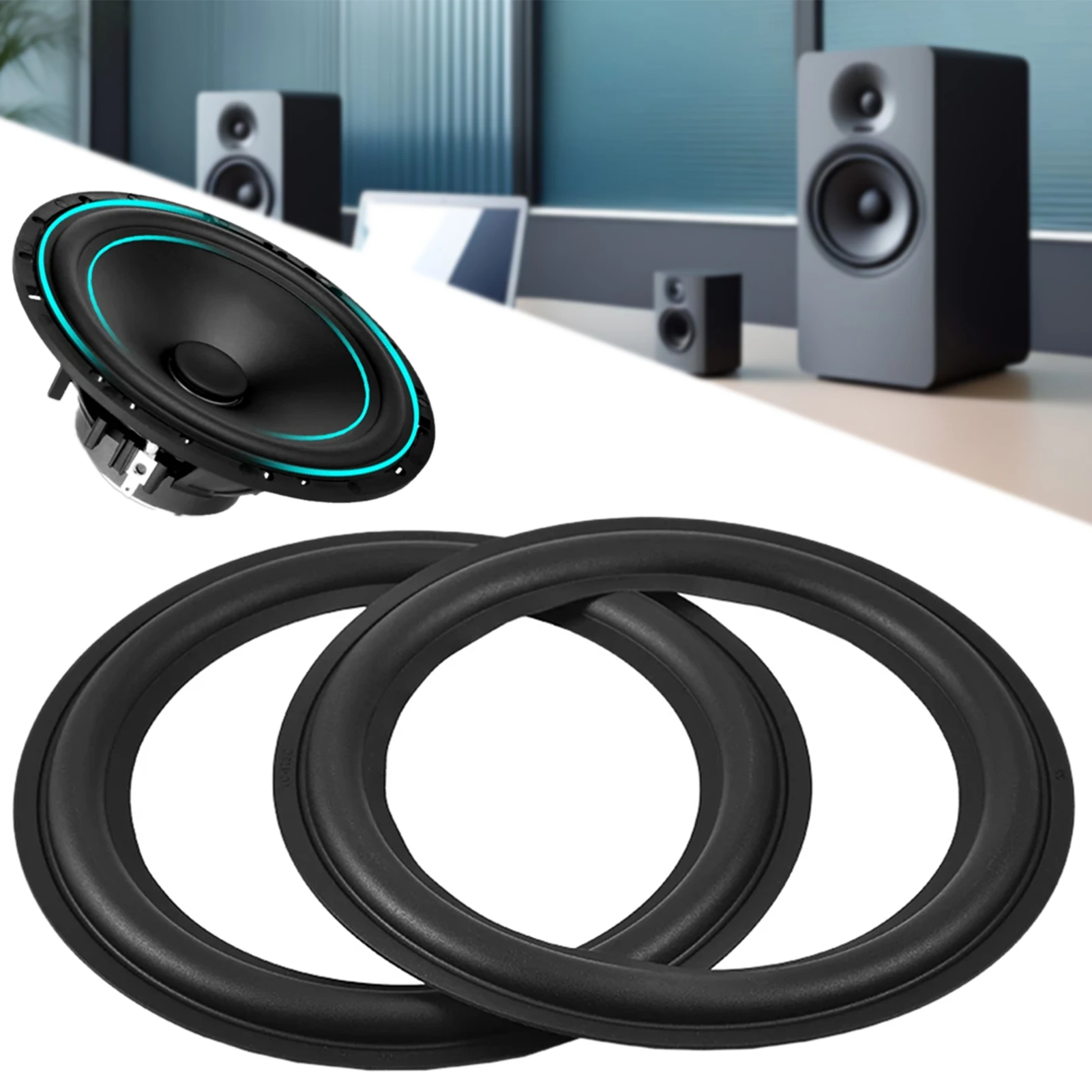 

2 шт., 8 дюймов, пенопластовый комплект для ремонта динамиков, сабвуфер, простая установка, пенопластовые кольца объемного динамика для ремонта динамиков или DIY