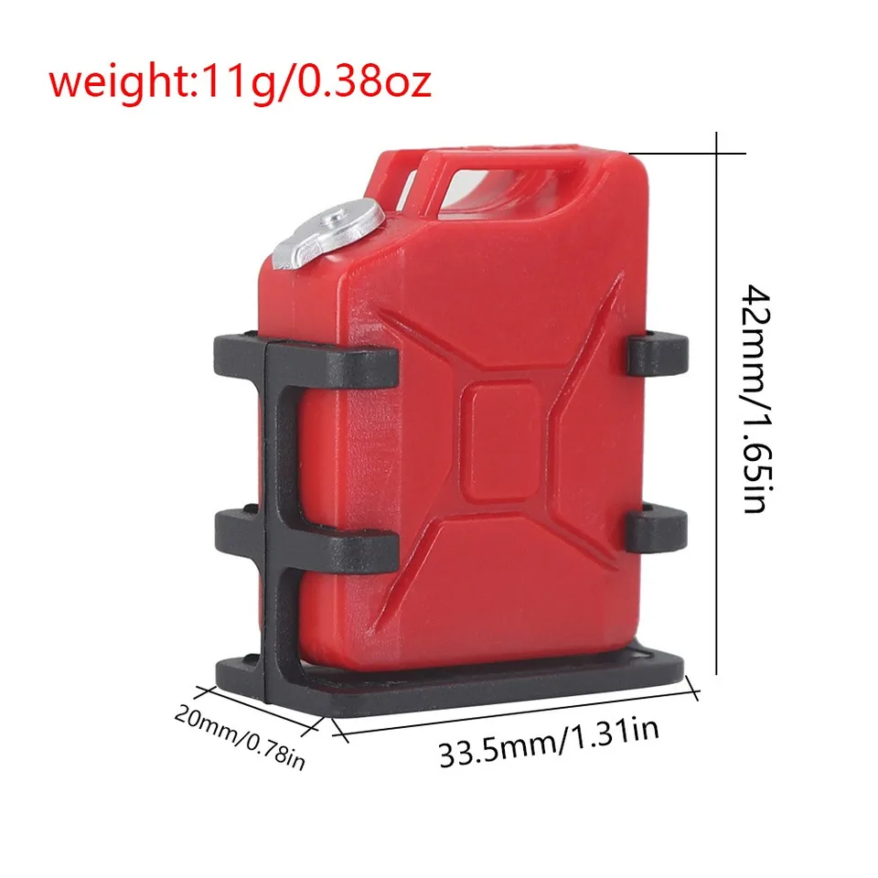 Mini Depósito De Combustible Decorativo Para Coches RC 1/10 – 2 Unidades En Rojo