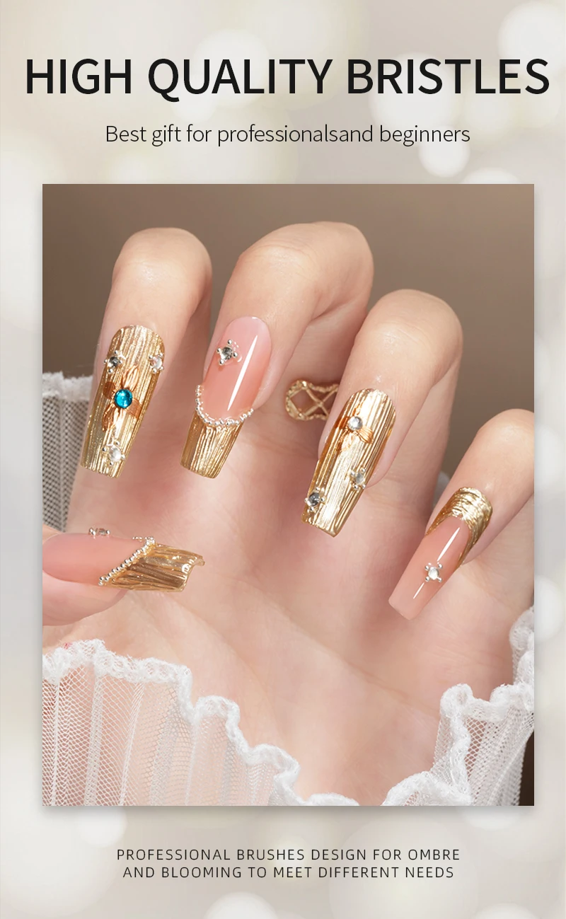 RSNAIL Nail Art Styling Pinsel Streifen Liner Pinsel Multifunktionale Design Nagel Pinsel Harte Borsten Modellierung Pinsel Maniküre Werkzeuge – Detail 4